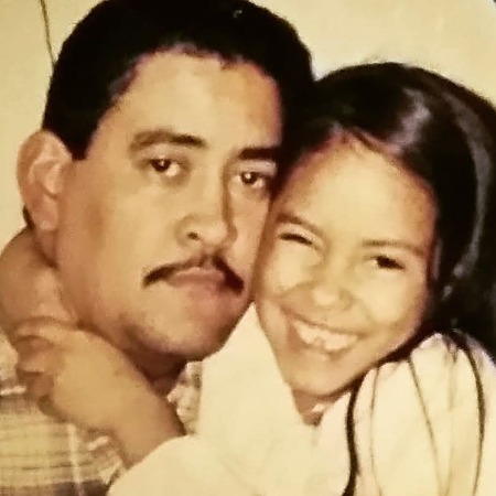 Nurys Mateo with her father Jesus Mateo at a young age.